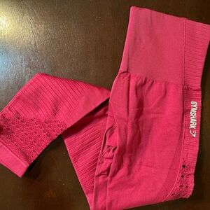 Gymshark cranberry colored full length leggings…. S/M